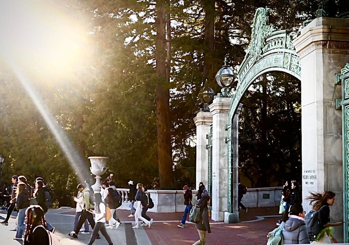 Students walking across the UC Berkeley campus